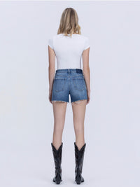 Honey High Rise Raw Hem Denim Shorts