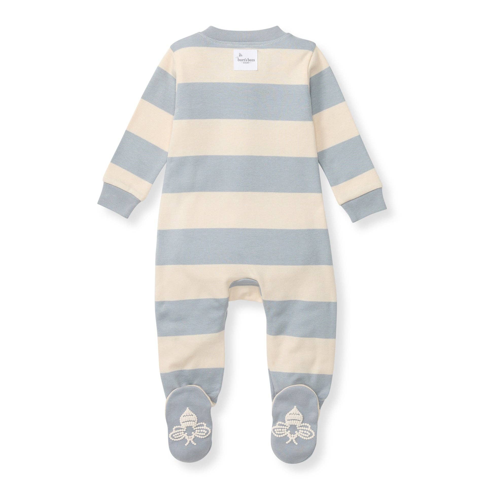 Baby Rugby Stripe Organic Cotton Sleep & Play Footie