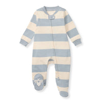 Baby Rugby Stripe Organic Cotton Sleep & Play Footie