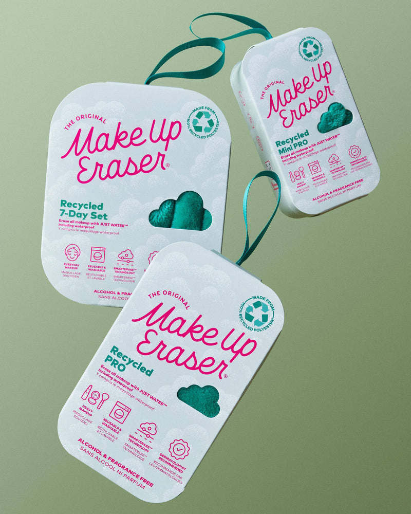 100% Recycled MakeUp Eraser 7-Day Set | Sustainable Skincare