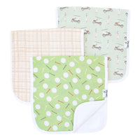 CP Set Of 3 Premium Burp Cloths - Bogey