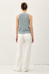 Vintage Blue Knit Button Up Vest