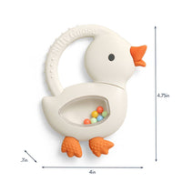 Itzy Ritzy Bitzy Shake - Silicone Teether with Rattle: Goose