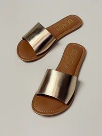 Cabana Slide Sandal - Gold