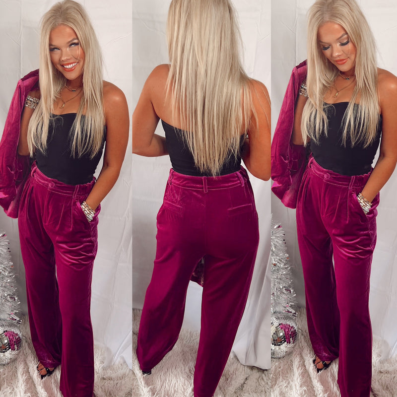 Dream Come True Velvet Trouser Pants
