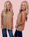 Made For This Moment Mock Neck Gold Button Sweater Vest