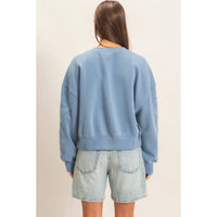 Star Spangled Sweatshirt in Dusty Blue