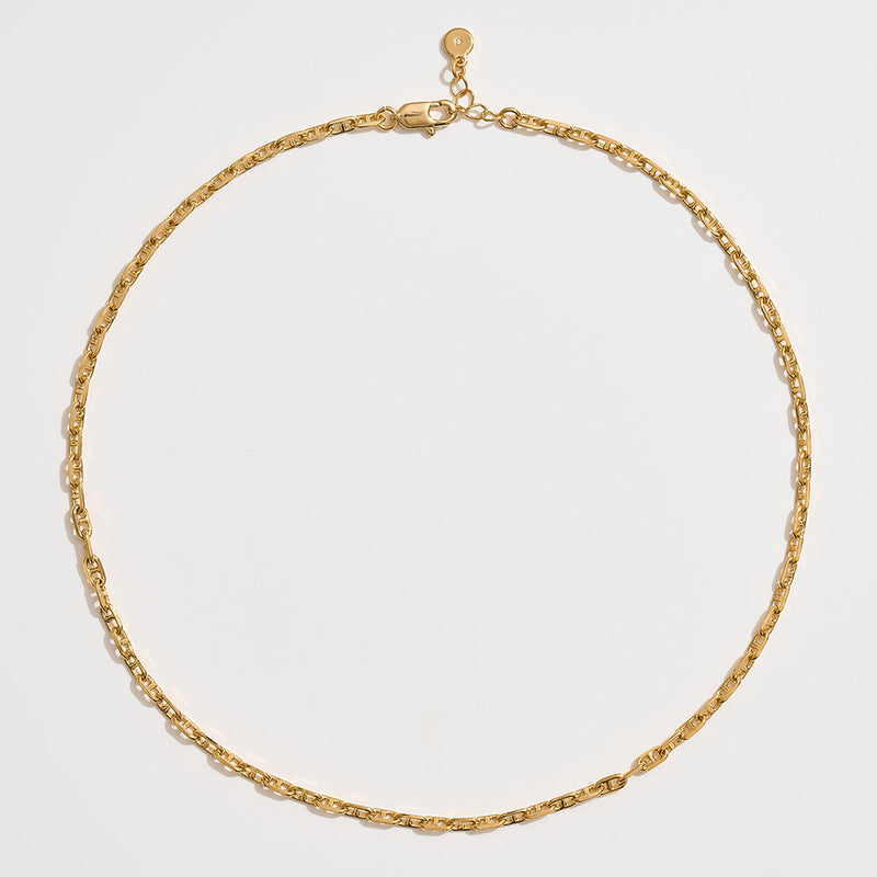 14K Gold Dipped Mariner Chain Necklace