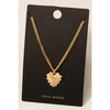 Sunburst Heart Gold Dipped Necklace