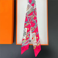 Assorted Twillys In Wonderland Satin Printed Twilly Scarves