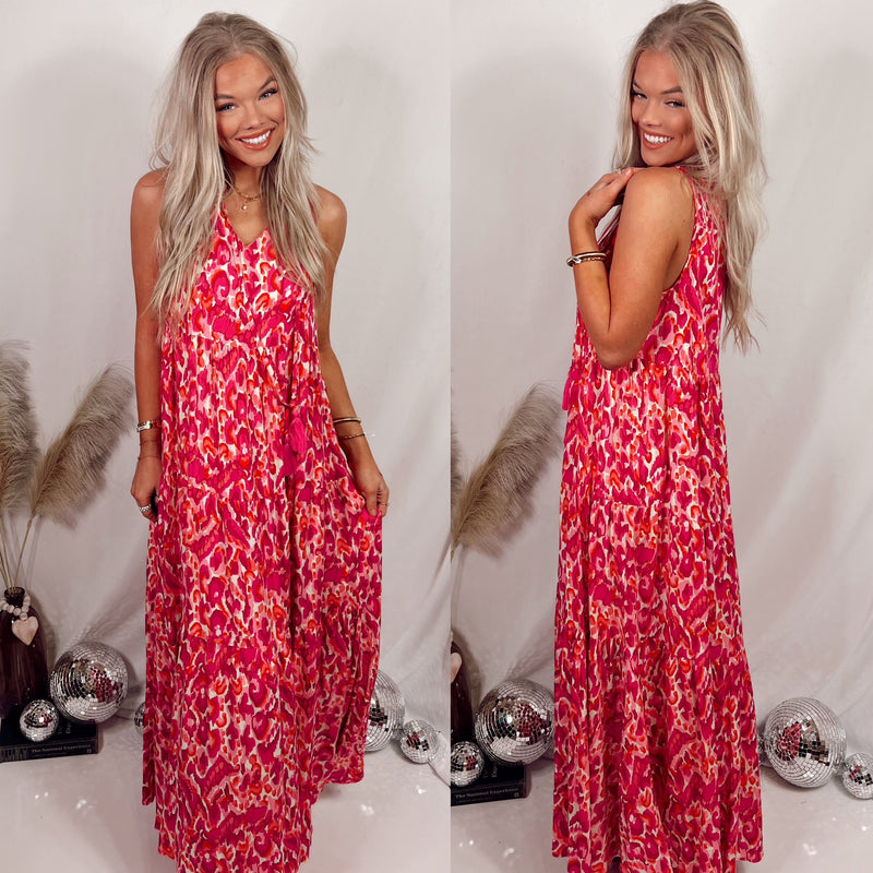 Whimsical Printed Tiered Maxi Dress