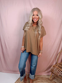 Simplified Everyday Vintage Wash Tee - Latte