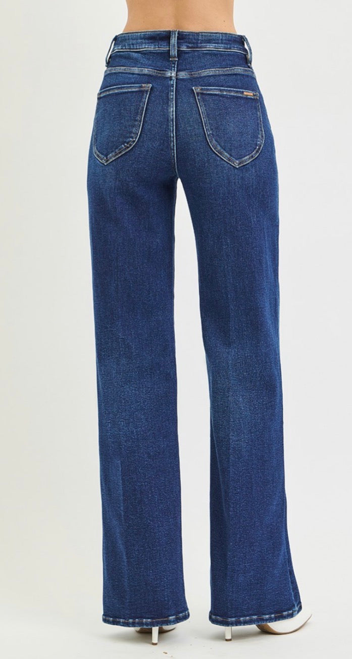 High Horse High Rise Creased Wide Leg Trouser Jeans