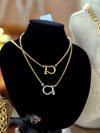 Le Luxe Locket 18" Water Resistant Necklace - Gold on Gold
