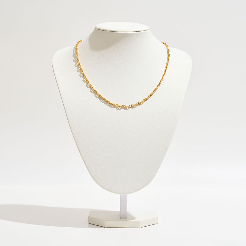 14K Gold Dipped Mariner Chain Necklace