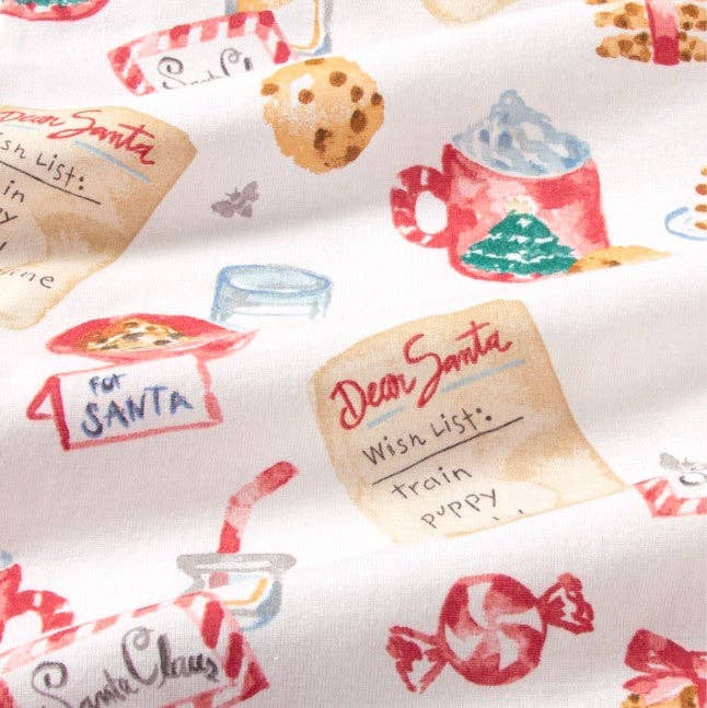 Children's Cookies For Santa Organic Cotton Christmas Footed Sleeper