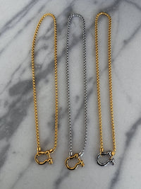 Le Luxe Locket 18" Water Resistant Necklace - Gold on Gold