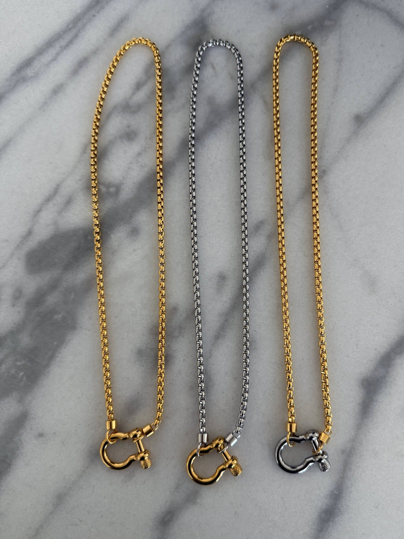 Le Luxe Locket 18" Water Resistant Necklace - Mixed Metals