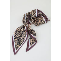Untamed Elegance Leopard Print Scarf w/ Bit Charm