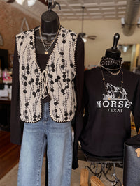 Horses Texas Graphic Sweatshirt