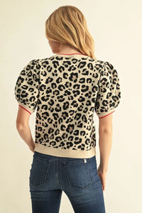 Caught in The Wild Leopard Print Button Up Top / Cardigan - Taupe
