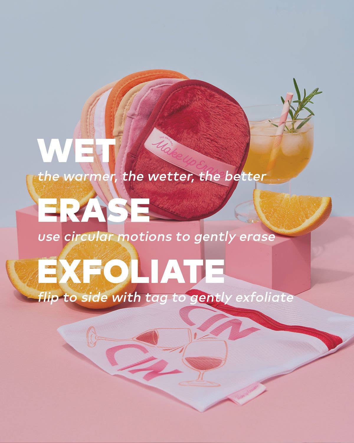 The Makeup Eraser | Spritz Please 7-Day Makeup Eraser, Laundry Wash Bag + Makeup Bag Set