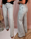 The Frontier Light Wash High Rise Wide Leg Jeans