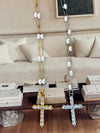 Remi Water Resistant Pearl Cross Necklace