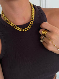 The CEO Cuban Link 16-18" Water Resistant Gold Chain Necklace