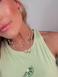 Key Lime Kiss Beaded Ribbed Tank