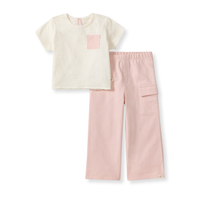 Girls Club Pocket Tee + Cargo Pants Outfit SET