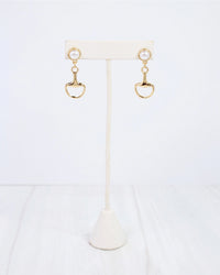14K Gold Dipped Derby Day Pearl Bit Earrings
