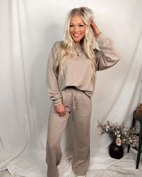 Everyday Intent Essential Luxe Basic Pants - Heather Taupe