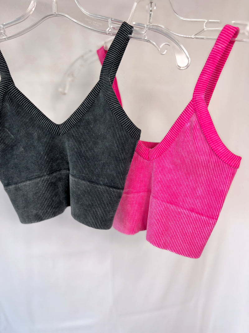 Cyrus Cropped Tank- Pink