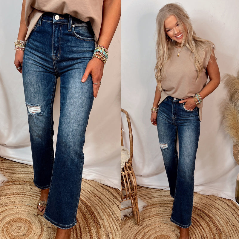 Salem High Rise Straight Leg Jeans