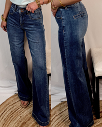 Humphrey High Rise Tummy Control Wide Leg Jeans