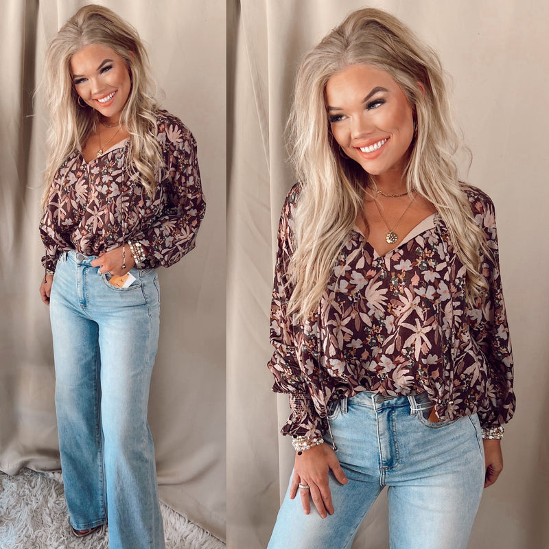 Felicity Fall Florals Long Sleeve Blouse