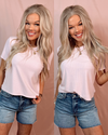 Breezy Basic Ribbed Top- Soft Pink