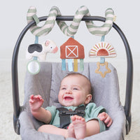 Itzy Ritzy Bitzy Spiral Car Seat Activity Toy: Farm
