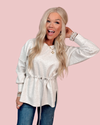 Have It Your Way Heather Grey Adjustable Drawstring Pullover