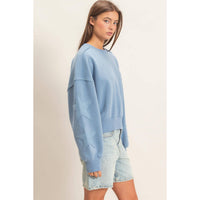 Star Spangled Sweatshirt in Dusty Blue