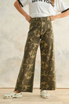Camo Club High Rise Camouflage Print Wide Leg Pants
