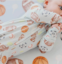 Copper Pearl Sports Medley Convertible Zip-Up Footie