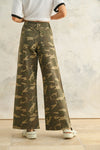 Camo Club High Rise Camouflage Print Wide Leg Pants