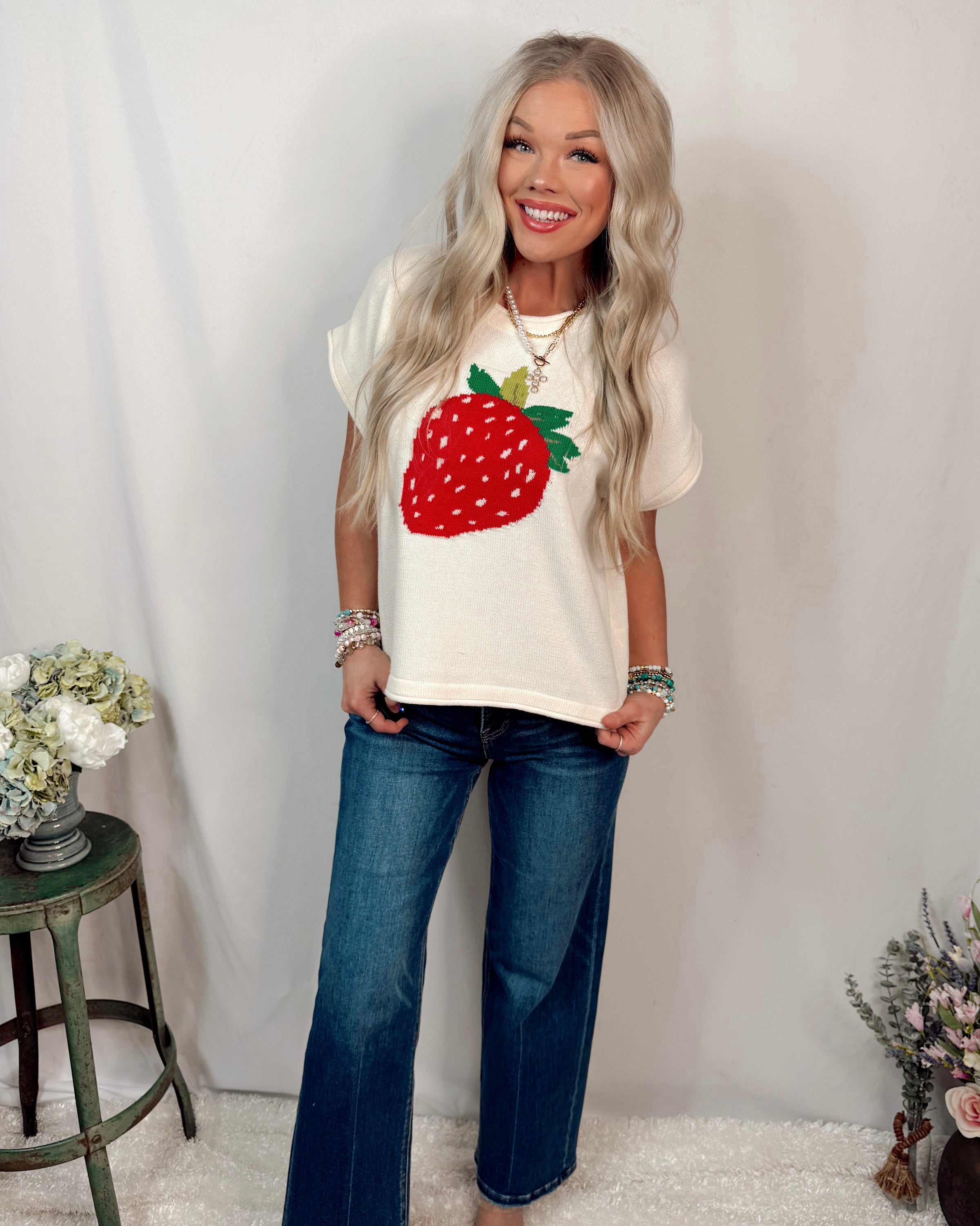 Strawberry Sugar Knit Top