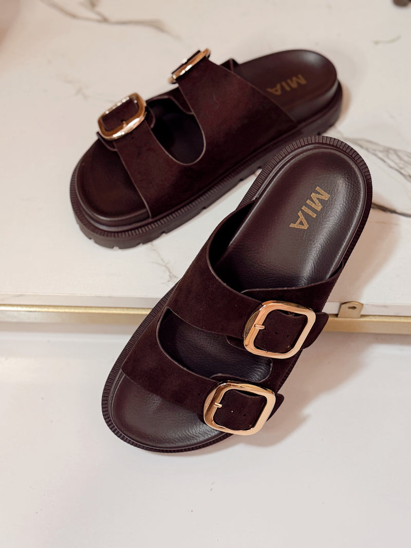 MIA Gen Sandals - Chocolate Suede