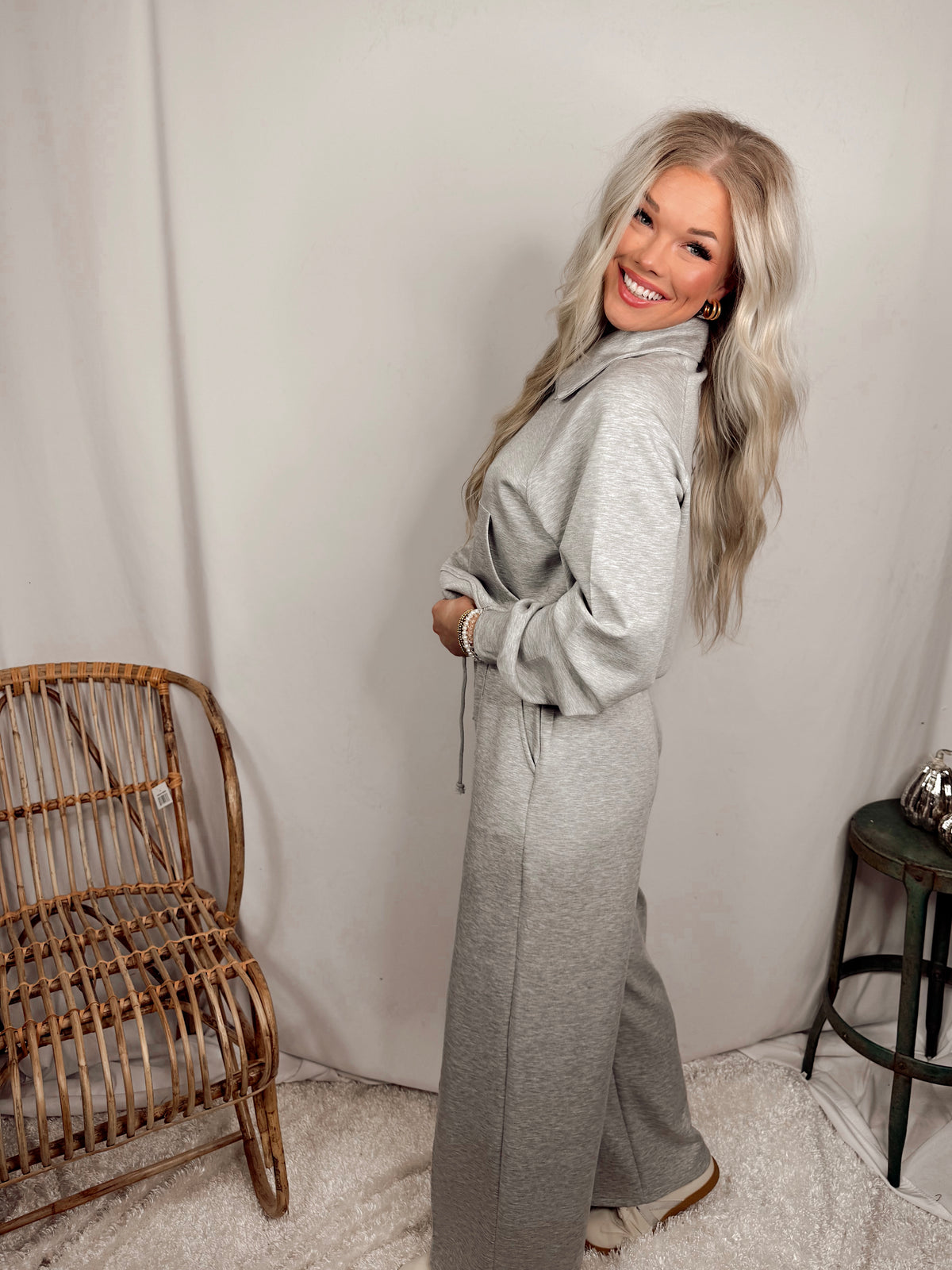 Made Easy Drawstring Pintuck Wide Leg Pants