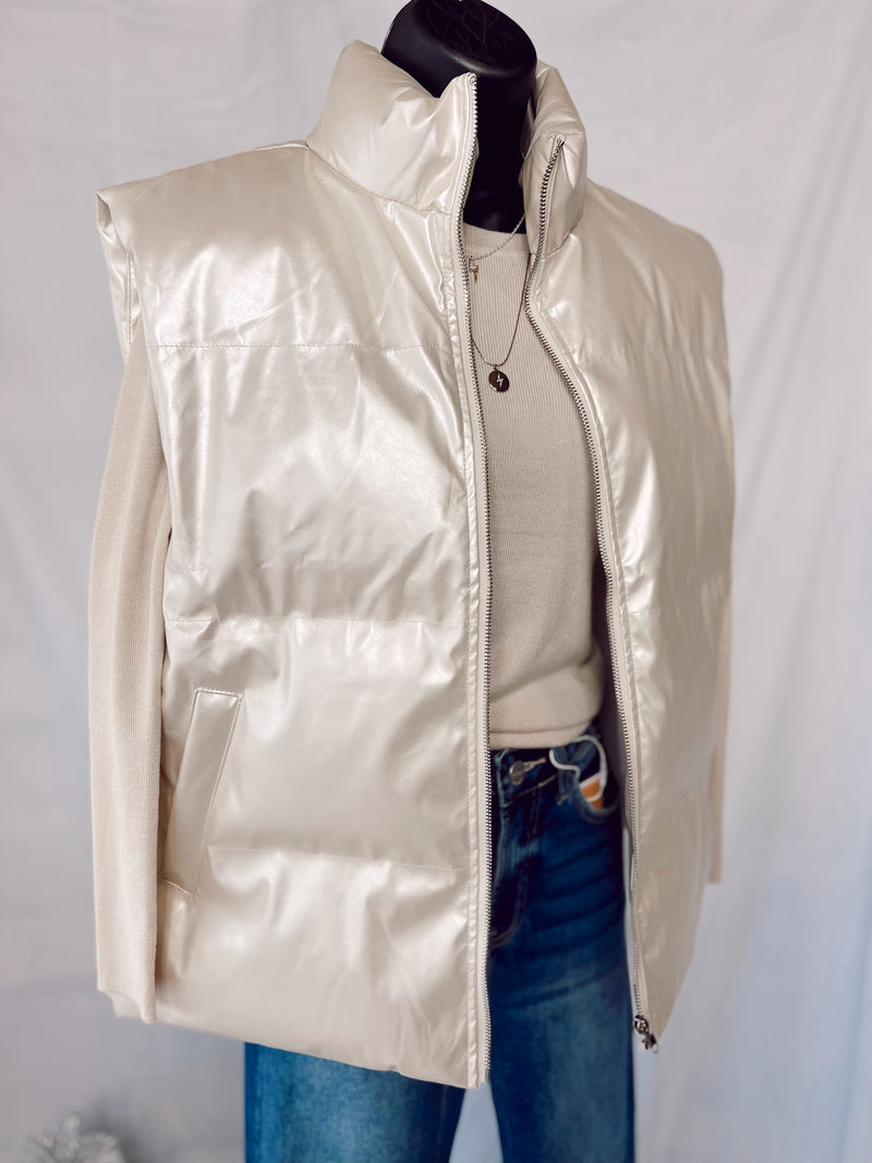 Perfectly Pearl Puffer Vest