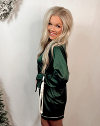 Ribbon & Rest Satin Sleep Shorts + Top Pajamas SET