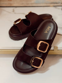 MIA Gen Sandals - Chocolate Suede